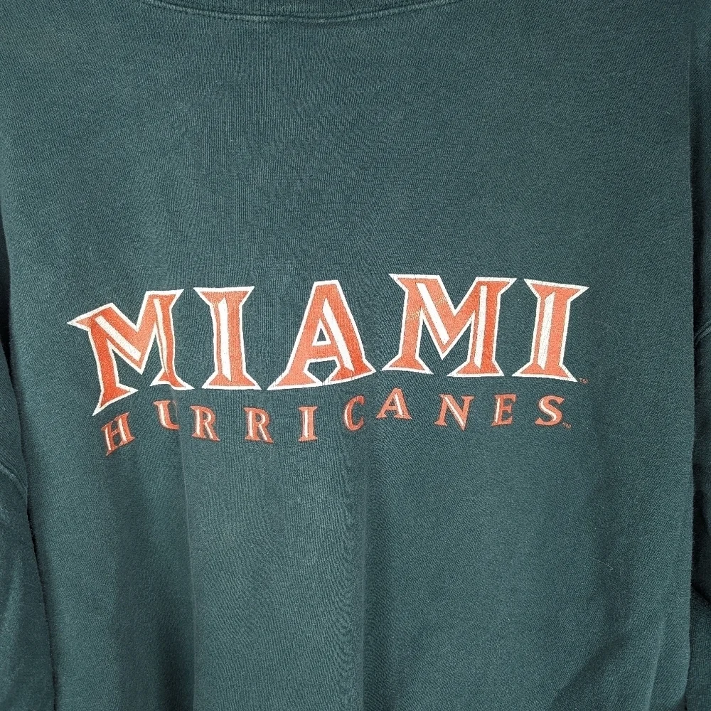 Vintage Streetwear Nike Sports Miami Hurricanes Crewneck size mens XXL